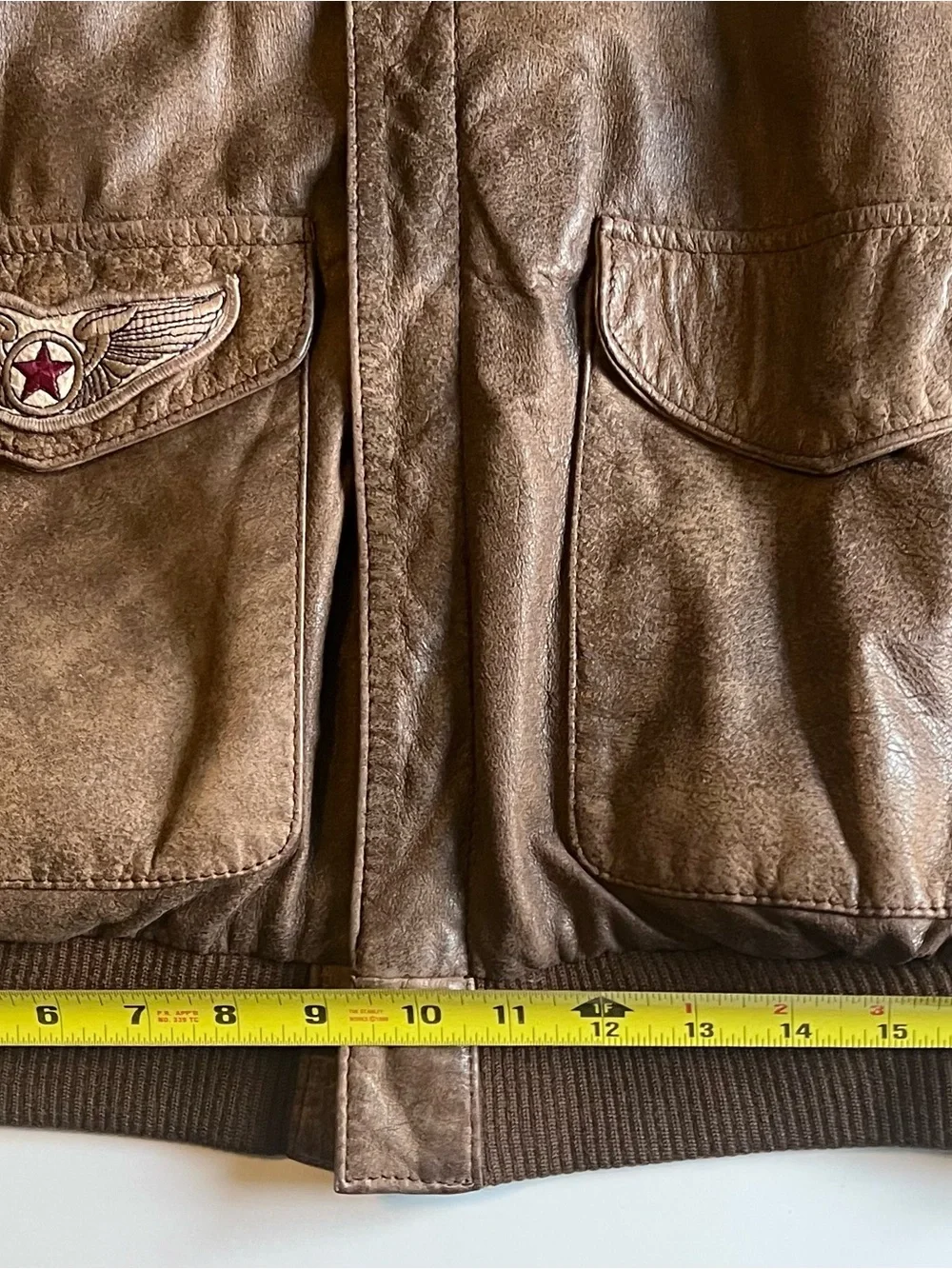 Vintage Paris Sport Club Wings of Adventure Leather Flight Bomber Jacket L